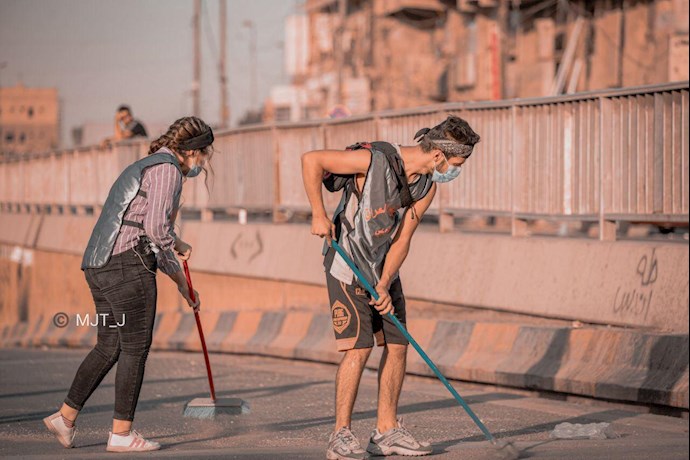 آمادهسازیها برای تظاهرات میلیونی اکتبر عراق - رنگ آمیزی میدانها و .. - 8 آمادهسازیها برای تظاهرات میلیونی اکتبر عراق - رنگ آمیزی میدانها و .. - 8