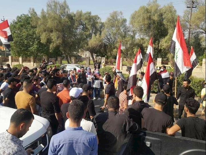 تظاهرات مردم و جوانان عراقی در میسان به‌مناسبت سالگرد قیام - 1