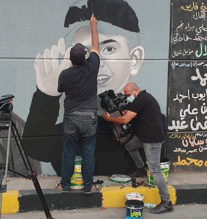 آمادهسازیها برای تظاهرات میلیونی اکتبر عراق - رنگ آمیزی میدانها و .. - 0 آمادهسازیها برای تظاهرات میلیونی اکتبر عراق - رنگ آمیزی میدانها و .. - 0