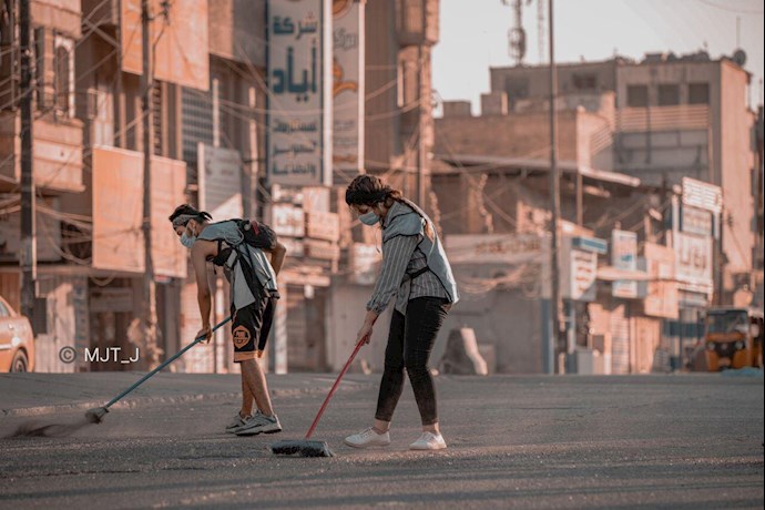 آمادهسازیها برای تظاهرات میلیونی اکتبر عراق - رنگ آمیزی میدانها و .. - 7 آمادهسازیها برای تظاهرات میلیونی اکتبر عراق - رنگ آمیزی میدانها و .. - 7