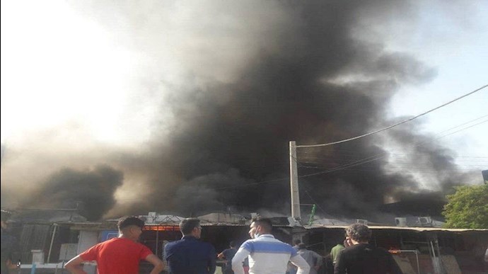 آتش سوزی در بازار دیلم
