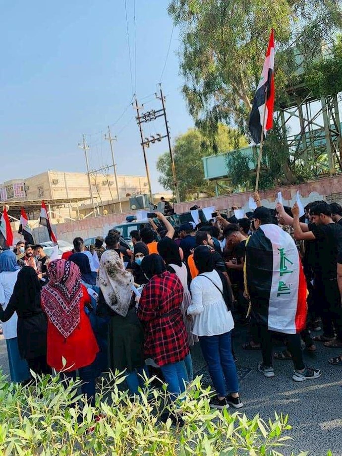 تظاهرات مردم و جوانان عراقی در میسان به‌مناسبت سالگرد قیام - 2