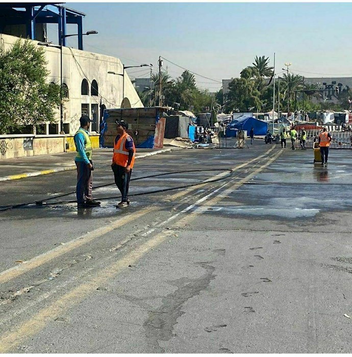 آمادهسازیها برای تظاهرات میلیونی اکتبر عراق - رنگ آمیزی میدانها و .. - 1 آمادهسازیها برای تظاهرات میلیونی اکتبر عراق - رنگ آمیزی میدانها و .. - 1