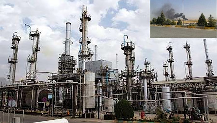 حریق در کارخانه تهران شرکت نفت پاسارگاد