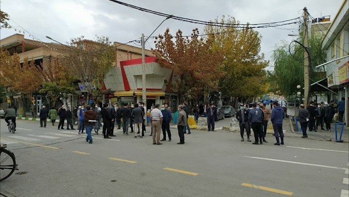 تجمع اعتراضی بازاریان شهرستان نقده
