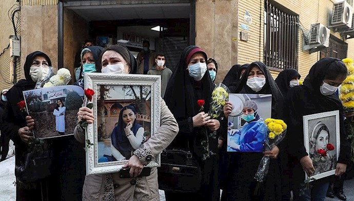 تجمع اعتراضی خانواده‌های جان‌باختگان حادثه کلینک اطهر