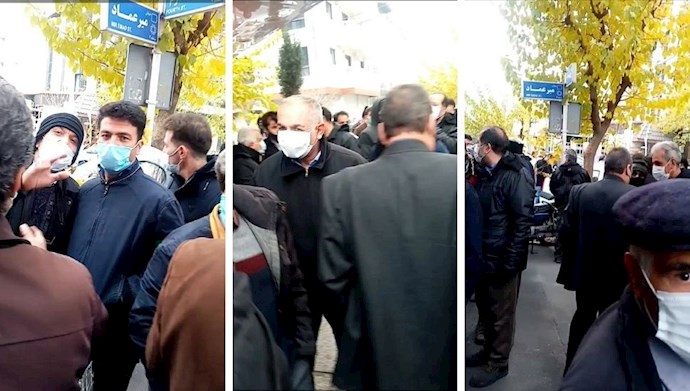 تجمع اعتراضی رانندگان بخش خصوصی اتوبوسرانی تهران