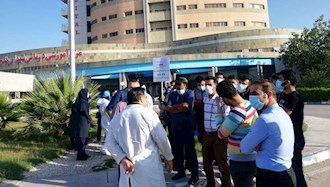 تجمع اعتراضی پرستاران بیمارستان موسوم به شهدای خلیج‌فارس