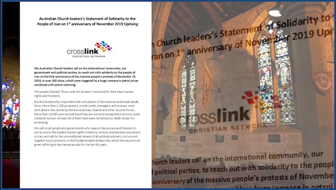 بیانیه شماری از رهبران کلیساهای استرالیا در همبستگی با قیام مردم ایران
