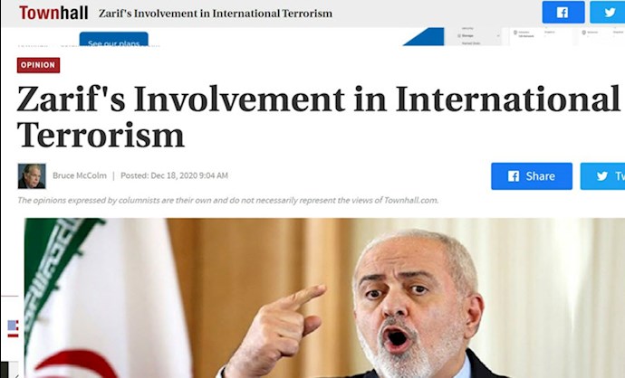 جواد ظریف وزیر خارجه رژیم ایران