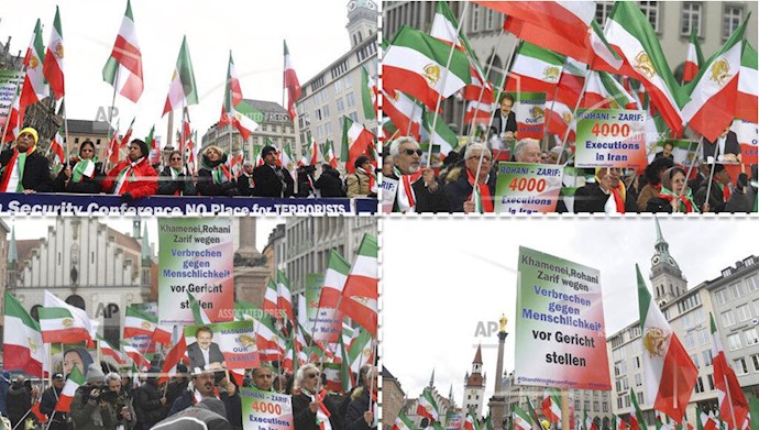 آسوشیتدپرس - تظاهرات ایرانیان آزاده در مونیخ علیه حضور ظریف