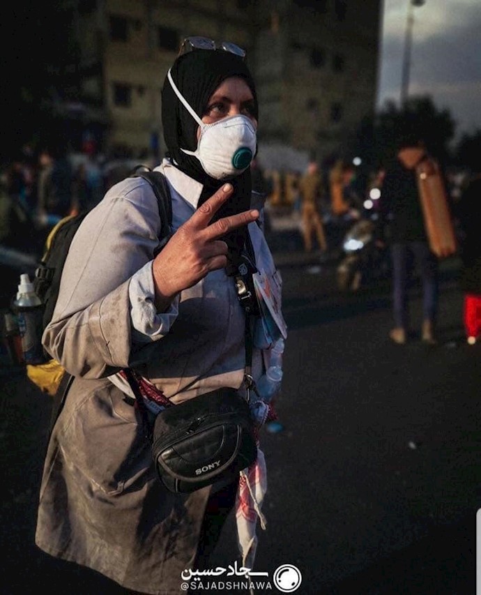تصاویری از حضور زنان عراقی در میادین قیام