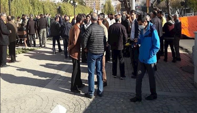 دومین تجمع اعتراضی کارگران بازنشسته‌ مخابرات راه دور شیراز