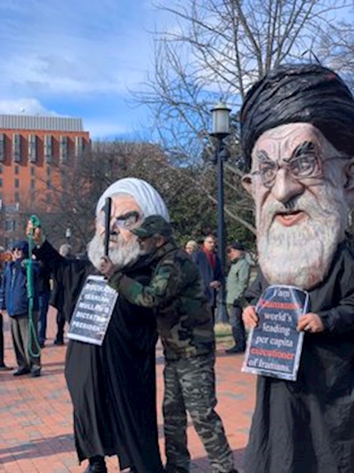 تظاهرات ایرانیان آزاده در واشنگتن در حمایت از مردم بپا خاسته ایران و کانون‌های شورشی - شنبه ۱۹بهمن ۹۸