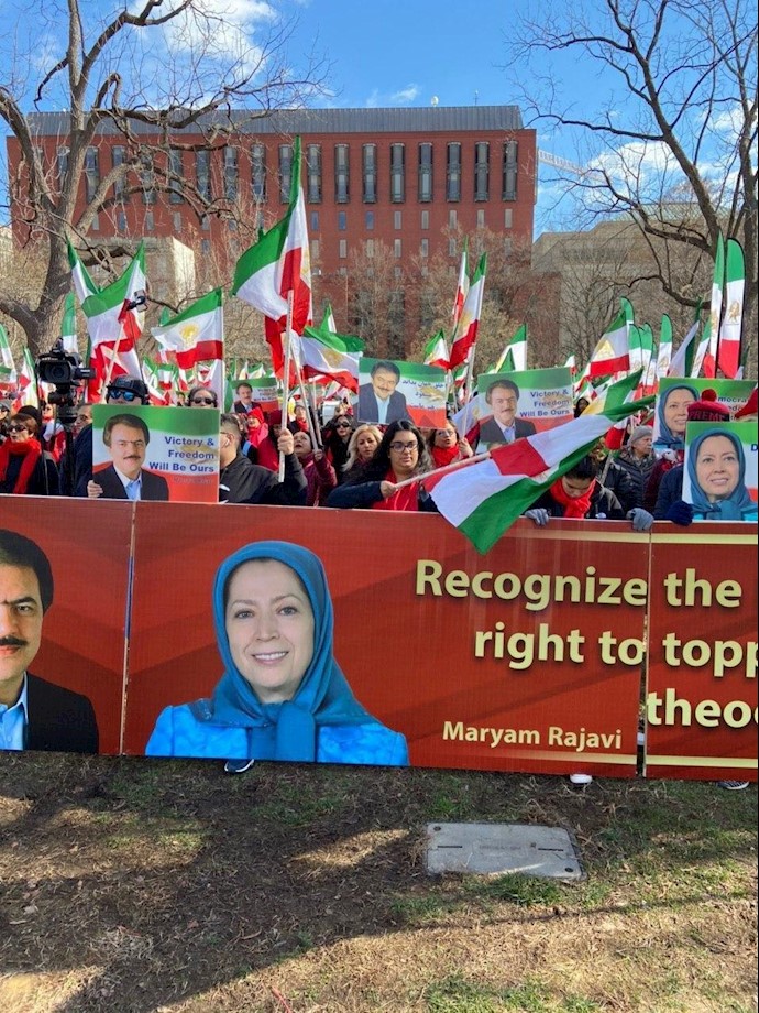 خروش ایرانیان آزاده در واشنگتن - گرامی‌داشت ۱۹بهمن