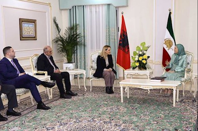 مریم رجوی رئیس‌جمهور برگزیده مقاومت ایران - کرو مازی رئیس جنبش سوسیالیست آلبانی