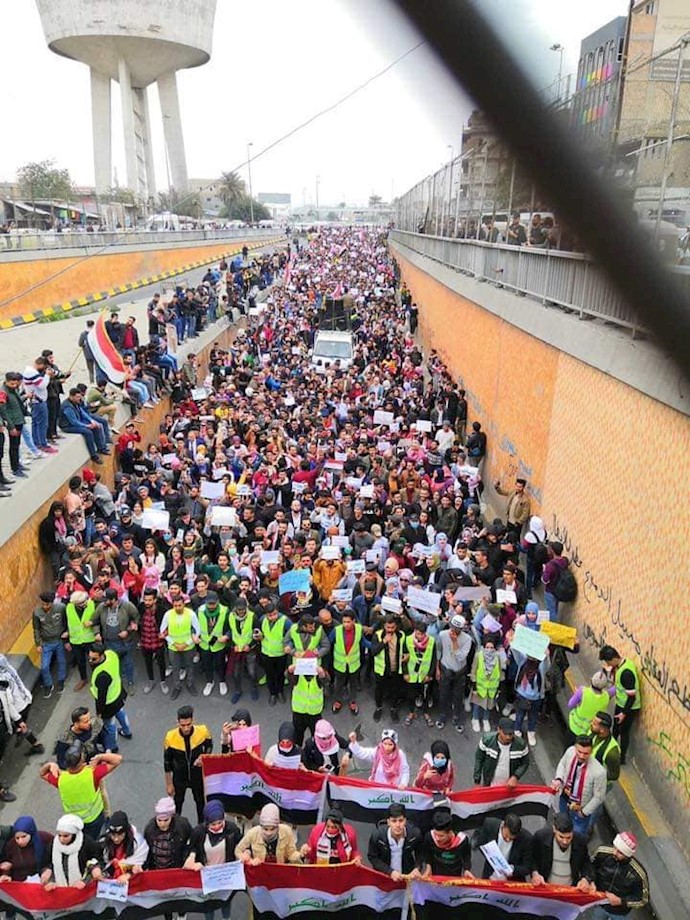 بغداد - تظاهرات و راهپیمایی دانشجویان -۲۷بهمن