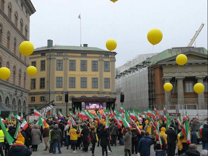 تظاهرات ایرانیان آزاده در استکهلم - حمایت از قیام و کانون‌های شورشی