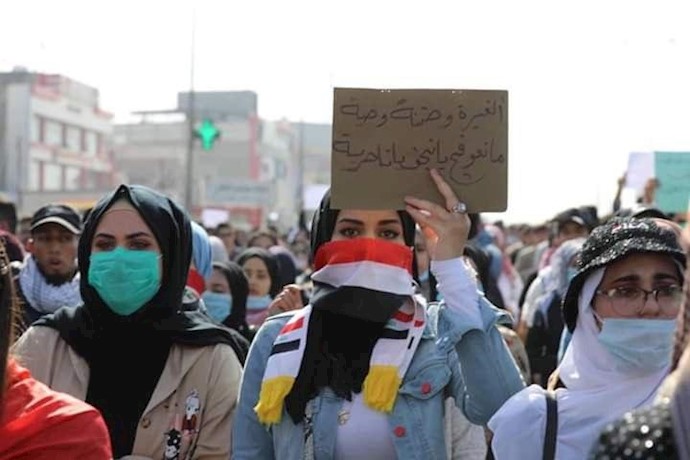 تظاهرات دانشجویان در بصره در اعتراض به حمله‌ایادی مقتدی صدر - ۱۷بهمن۹۸