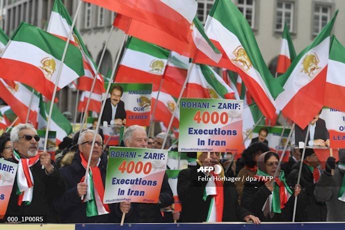 خبرگزاری تصویری فرانسه- تظاهرات ایرانیان آزاده در مونیخ علیه حضور ظریف