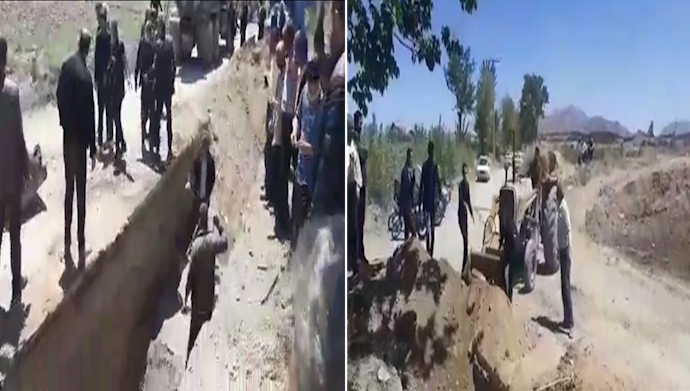  اعتراض کشاورزان و مسدود کردن لوله آب در اصفهان