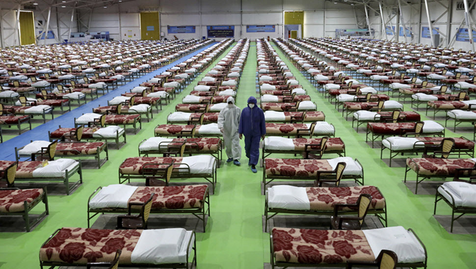 آماده کردن تعدادی تخت بعنوان تختهای بیمارستانی برای بیماران کرونایی توسط رژیم ایران