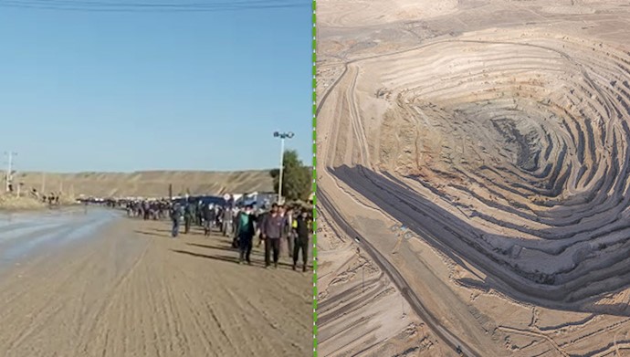  اعتصاب کارگران معدن ۳گل گوهر کرمان 