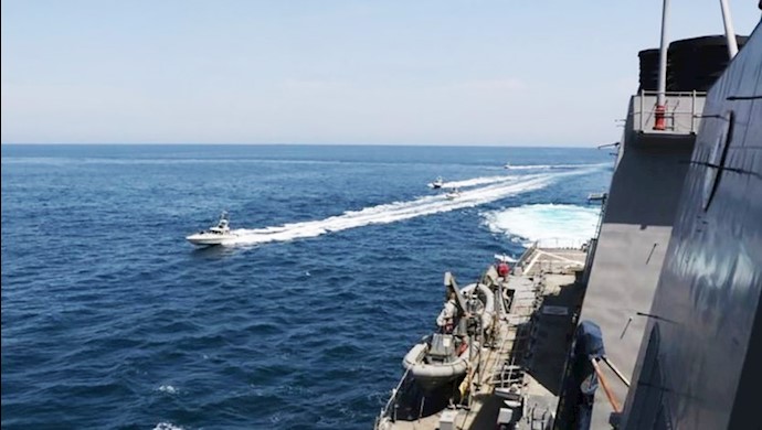 هشدار نیروی دریایی آمریکا علیه شناورهای آبی رژیم ایران