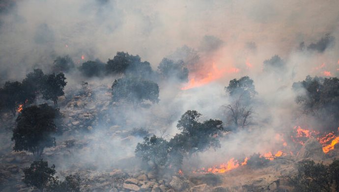 وقوع ۱۱۰۰ آتش‌سوزی در جنگل‌ها و مراتع ایران در سه ماه گذشته