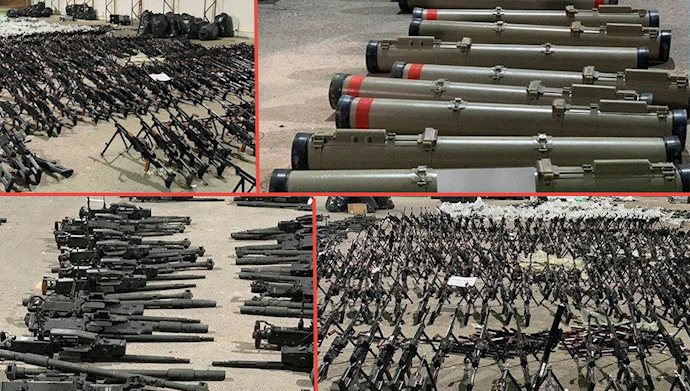تسلیحات ضبط شده رژبم ایران در مسیر  ارسال برای حوثی‌ها توسط ائتلاف عربی 