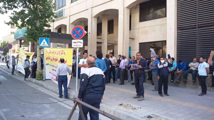 تجمع اعتراضی کارگران شرکت حمل‌ونقل بین‌المللی خلیج‌فارس  