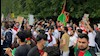 تجمع اعتراضی افغانها مقابل سفارت رژیم ایران در لندن 