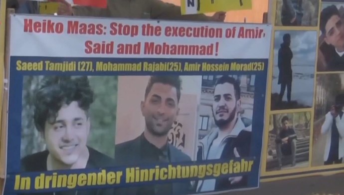 تظاهرات ایرانیان آزاده علیه احکام اعدام سه جوان شورشگر