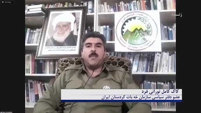 کاک کامل نورانی فرد عضو دفتر سیاسی سازمان خه‌بات کردستان ایران - کنفرانس بین‌المللی درباره تروریسم رژیم آخوندی