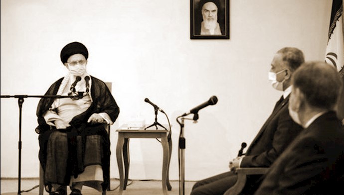 دیدار خامنه‌ای ولی فقیه  ارتجاع با الکاظمی نخست وزیر عراق
