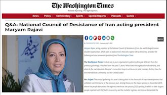 مصاحبه واشنگتن تایمز با رئیس‌جمهور برگزیده شورای ملی مقاومت ایران مریم رجوی