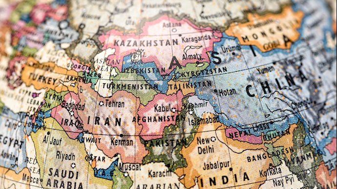 نقشه چین و ایران