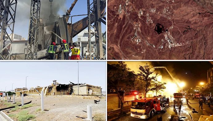 سریال آتش‌سوزیها و انفجارها در هفته اخیر در ایران
