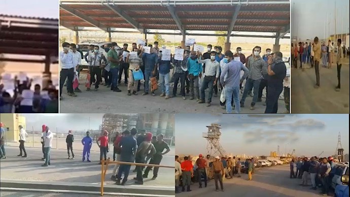 هجدهمین روز اعتصاب کارگران صنایع نفت و پتروشیمی و نیروگاه‌های برق ایران