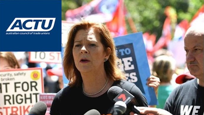 خانم میشل اونیل رئیس شورای اتحادیه  های کارگری (ACTU) استرالیا