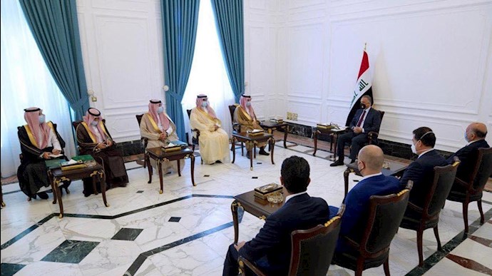 دیدار وزیر خارجه عربستان سعودی در بغداد با نخست وزیر عراق