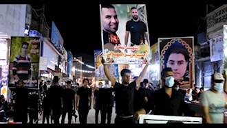 مراسم تاسوعای حسینی توسط جوانان شورشگر عراقی  در شهرهای عراق