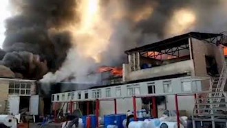 آتش‌سوزی گسترده در شهرک صنعتی جاجرود