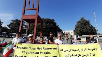 تظاهرات  یاران اشرف نشان و شورشگر در حمایت از مقاومت ایران در  میدان ناسیون ژنو