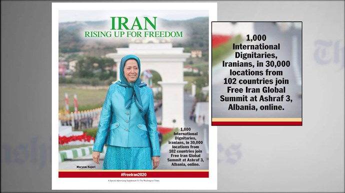 ویژه نامه واشنگتن تایمز: ایران برای آزادی به‌پا می‌خیزد 