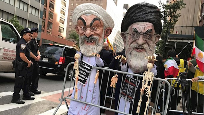 آکسیون اعتراضی در نیویورک علیه آخوندها