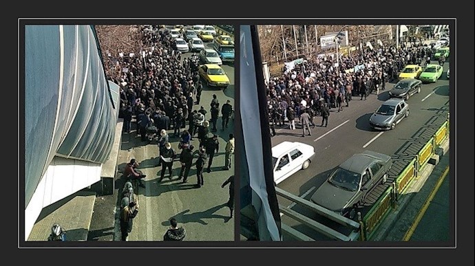  تهران - تظاهرات بازنشستگان در مقابل وزارت کار رژیم - ۷ بهمن ۱۳۹۹