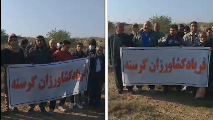 تجمع اعتراضی کشاورزان اطراف ماهشهر
