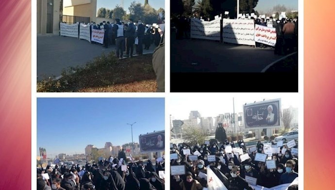  تجمع  اعتراضی پرستاران و نیروهای شرکتی دانشگاه علوم پزشکی یزد