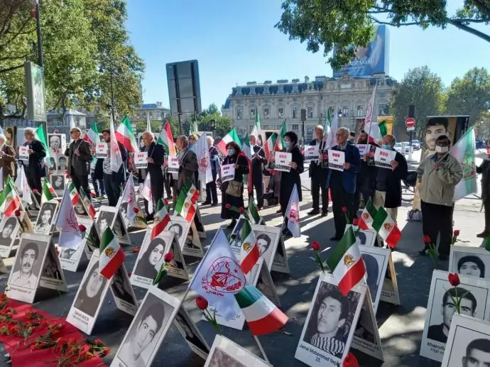 تظاهرات و آکسیون ایرانیان آزاده در پاریس - اعتراض علیه اعدام در ایران تحت حاکمیت آخوندها - ۱۶مهرماه